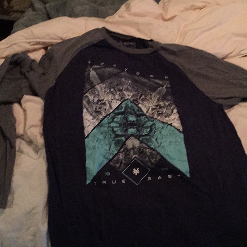 Gray and blue Zoo York Long sleeve T Large